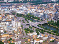 Aerial image of the city Aerial image of the city