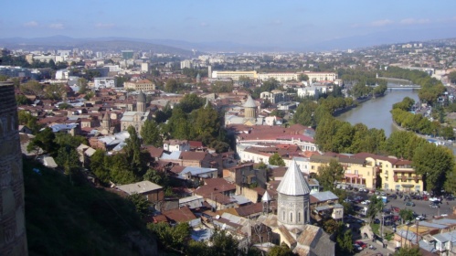 Stadtansicht Tbilissi Altstadt am Fluss