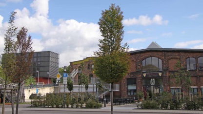 Das WerkLoft und das Kulturzentrum am Eurobahnhof (KuBa) im Hintergrund