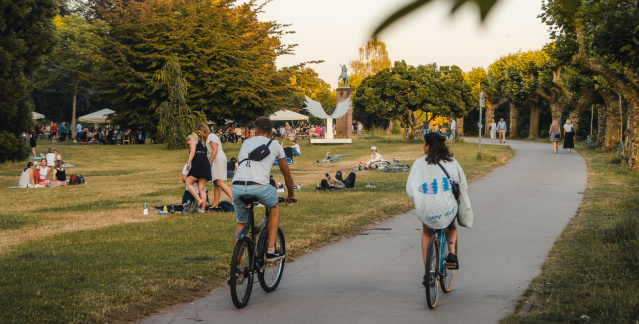 Fahrradfahren am Staden