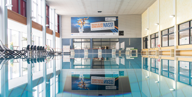 Vue intérieure de la piscine combinée de Fechingen