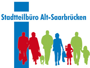 Das Logo zeigt mehrere schemenartig gezeichnete Menschen und den Schriftzug "Stadtteilbüro Alt-Saarbrücken". Das Logo zeigt mehrere schemenartig gezeichnete Menschen und den Schriftzug "Stadtteilbüro Alt-Saarbrücken".