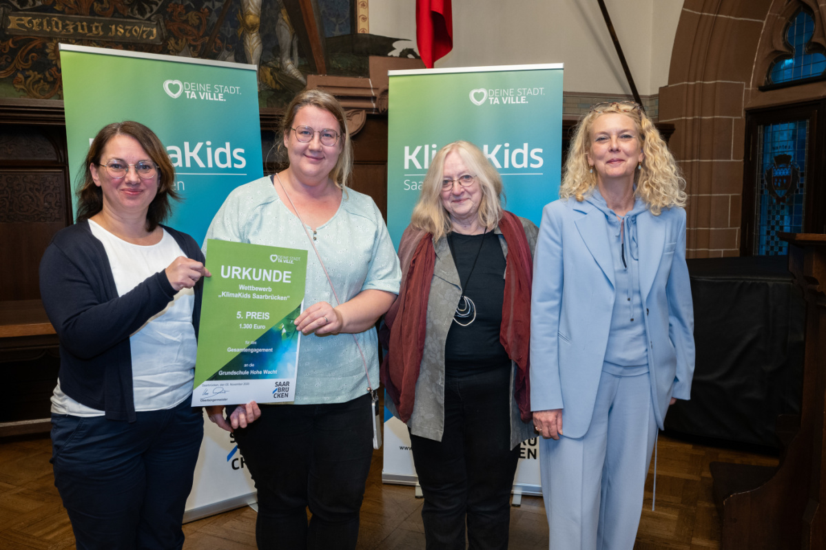 Gruppenfoto Preisträger Platz 5 - Grundschule Hohe Wacht