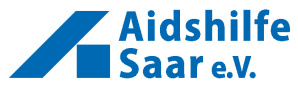 Logo mit einer stilisierten blauen „A“-Form und dem Schriftzug „Aidshilfe Saar e.V.“