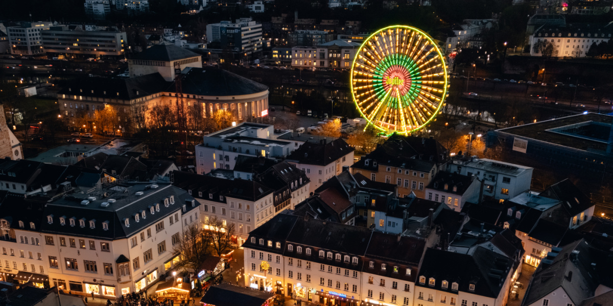 Weihnachtsmarkt ©Visit Saarbrücken Luftansicht des Weihnachtsmarktes